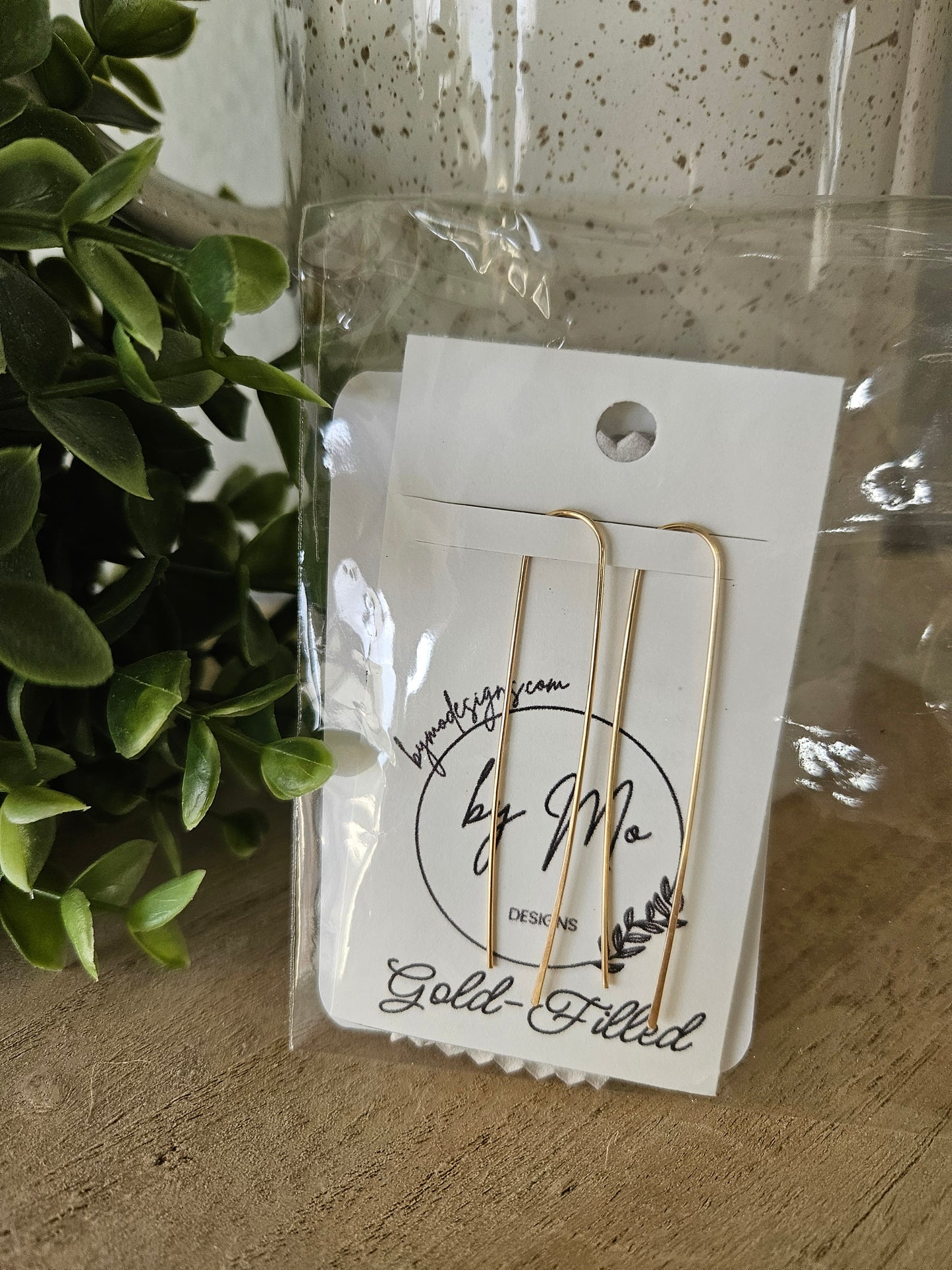Gold-Filled Pin Threader Earring