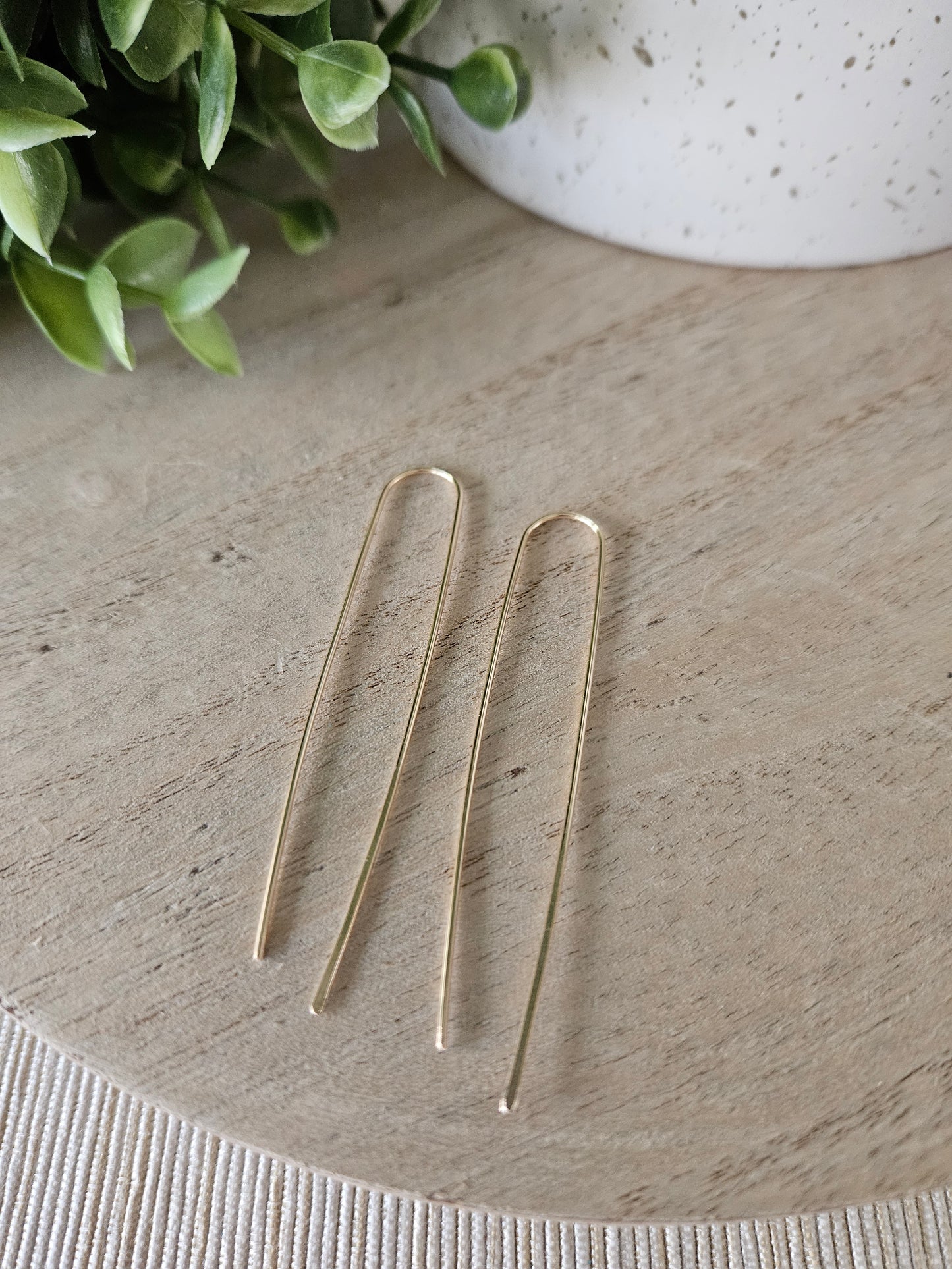 Gold-Filled Pin Threader Earring