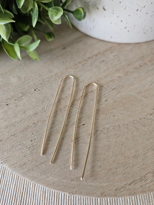 Gold-Filled Pin Threader Earring