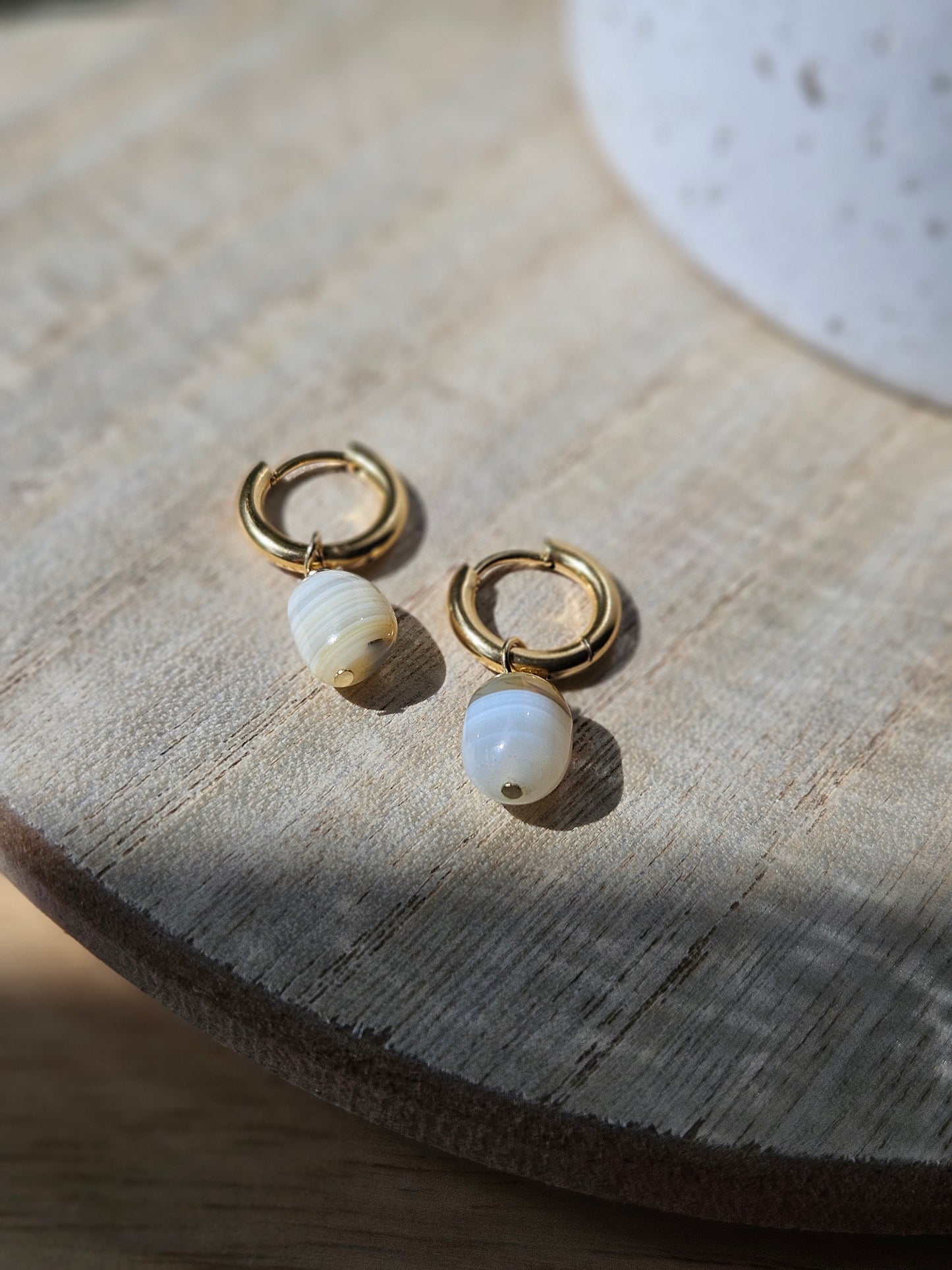 Pearl stone Huggies