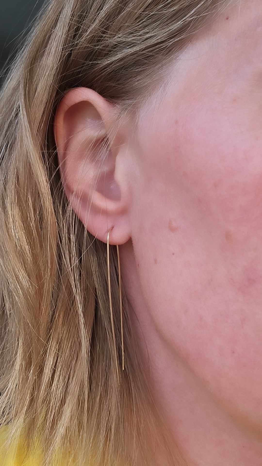 Gold-Filled Pin Threader Earring