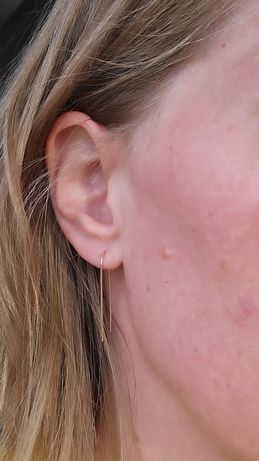 Gold-Filled Pin Threader Earring