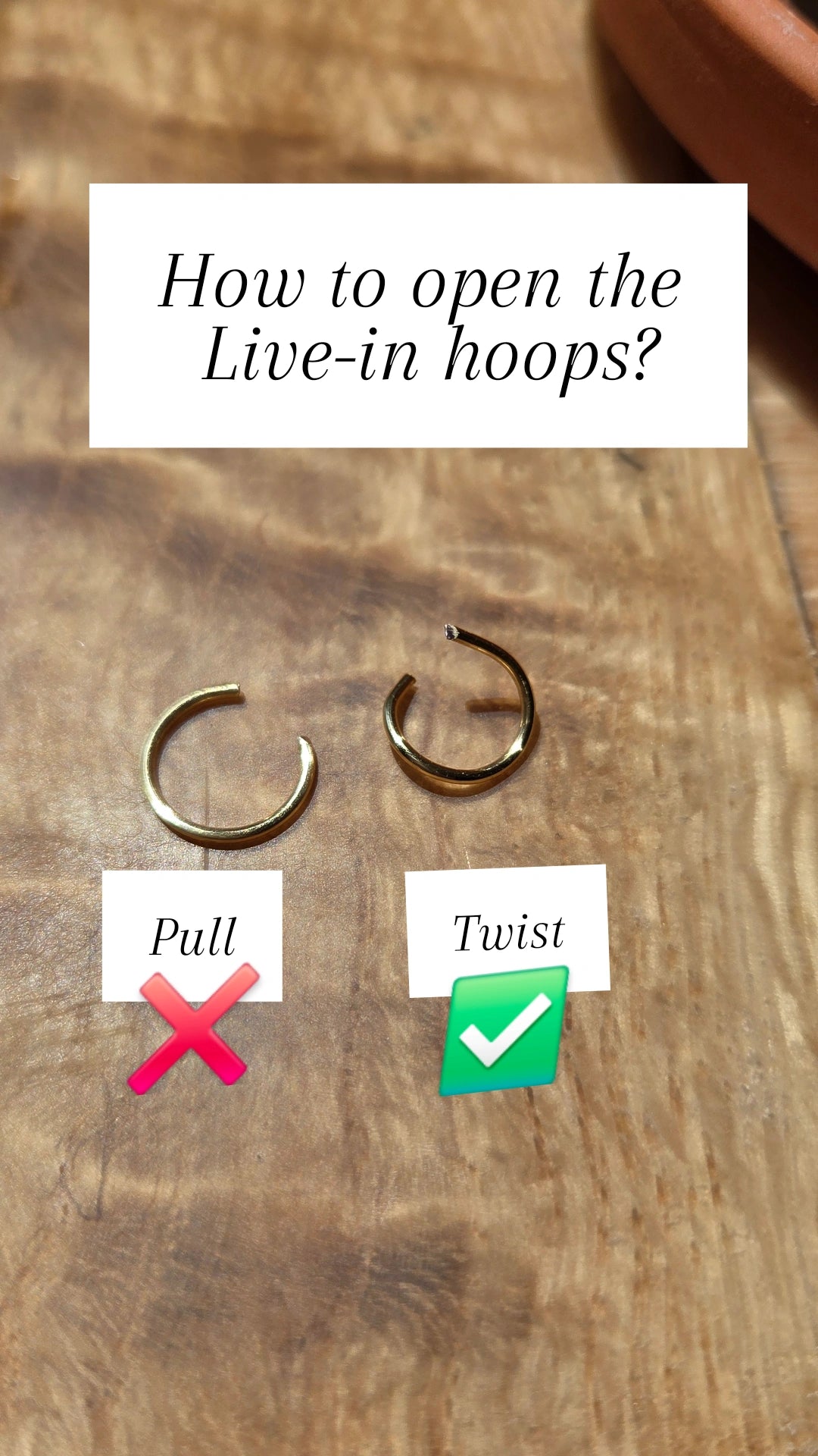 Gold Twisted Live- In Hoops