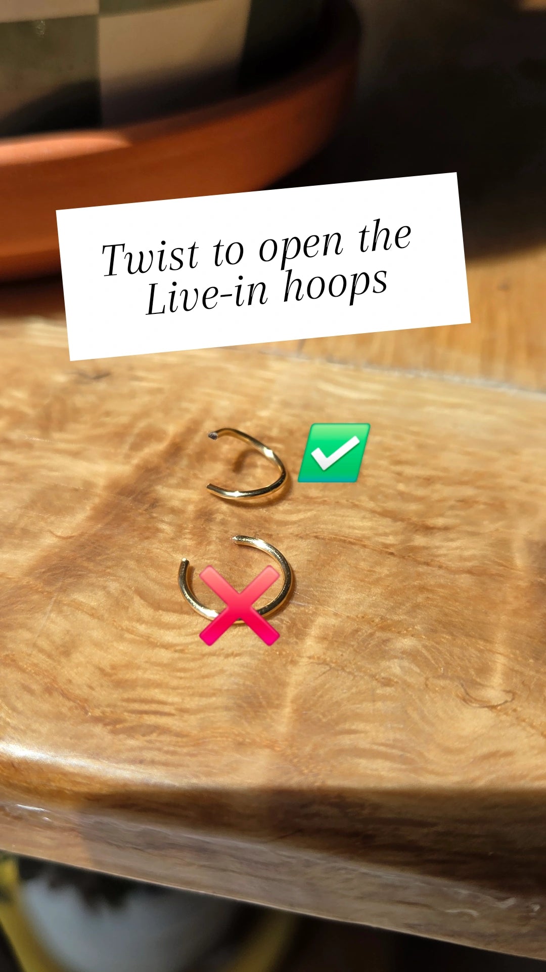 Gold Twisted Live- In Hoops