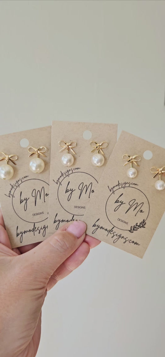 Gold Bow Pearls