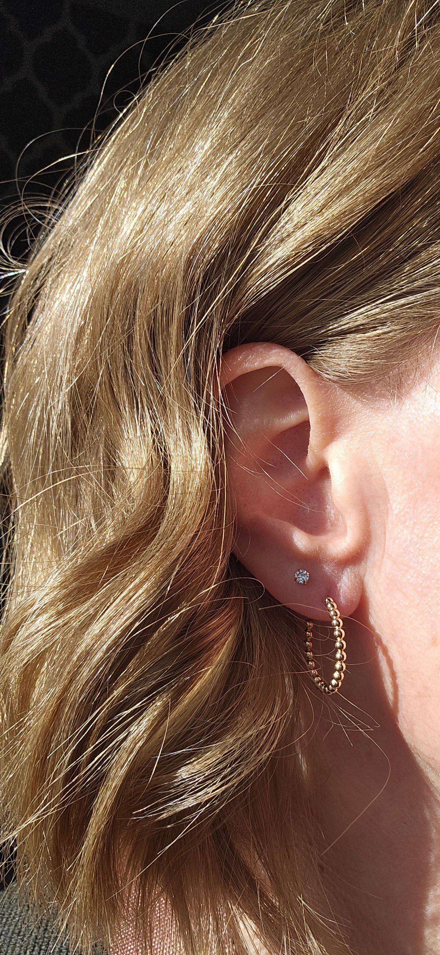 Beaded Hoops