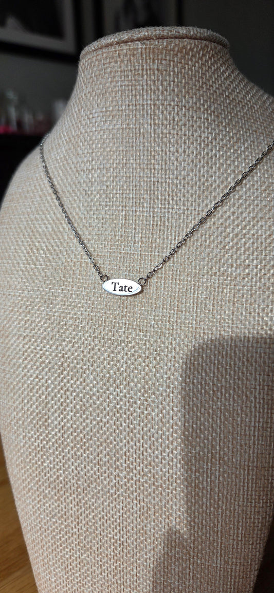 Custom Oval Bar Necklace