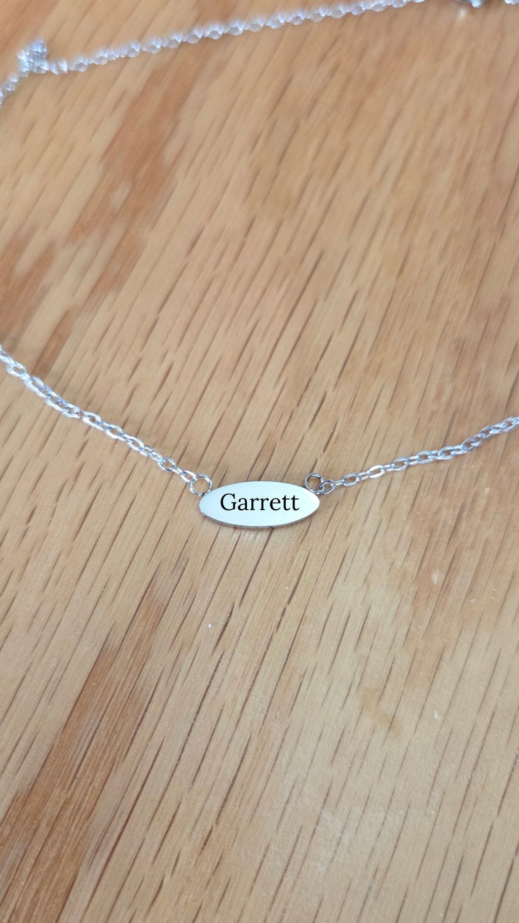 Custom Oval Bar Necklace