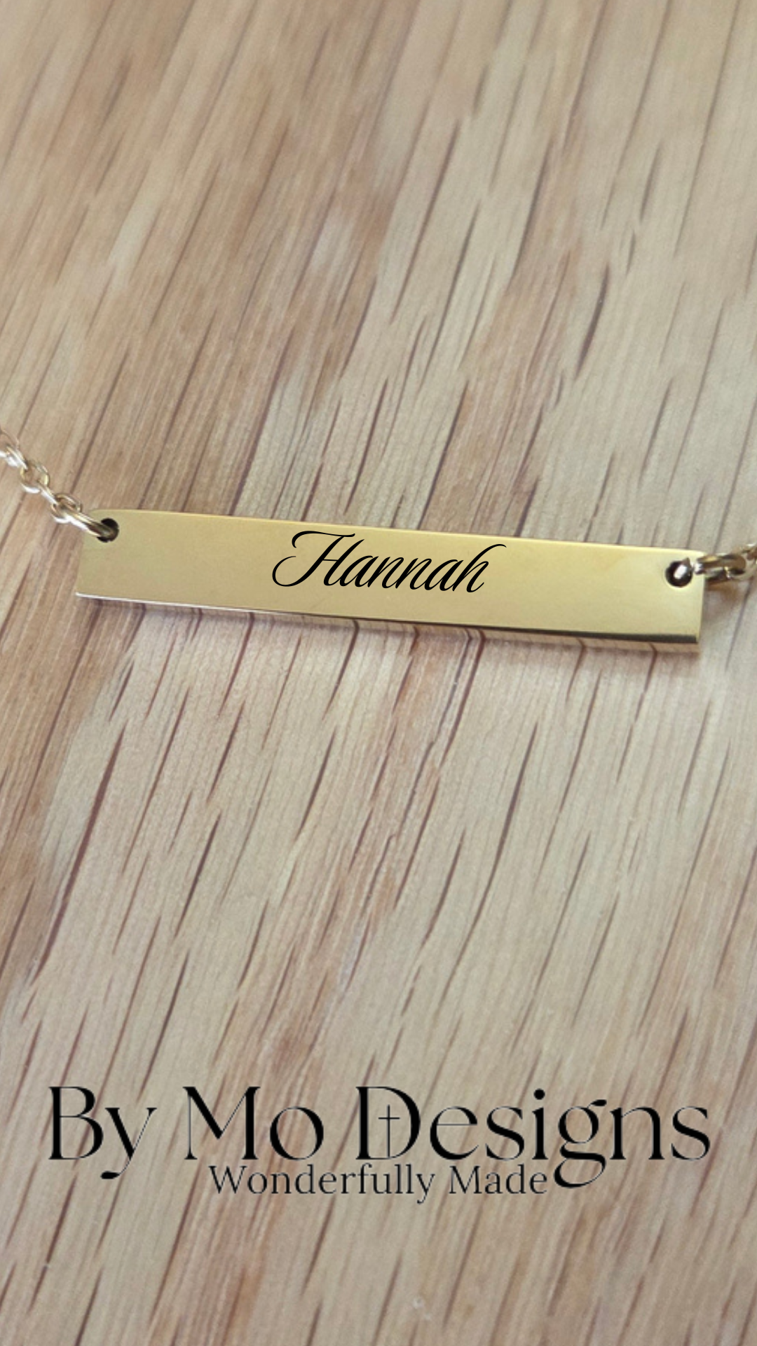 Personalized Centered Name Bar Necklace