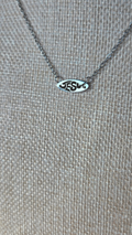 Faith Engraved Oval Necklace – Minimalist Name Bar Pendant