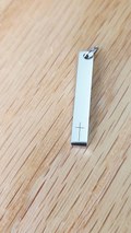 Vertical Bar Cross Necklace – Engraved Faith Pendant
