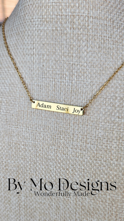 Multi-Name Bar Necklace