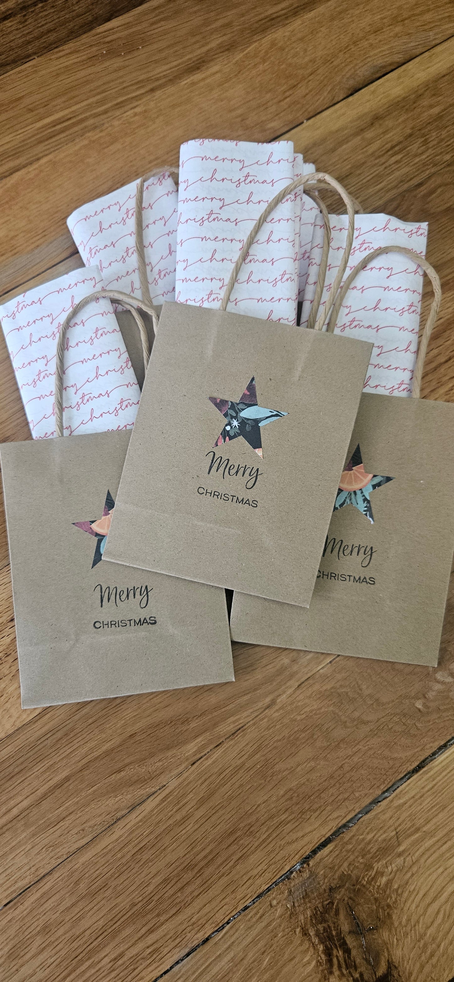 Christmas Gift bags with Tissue Paper