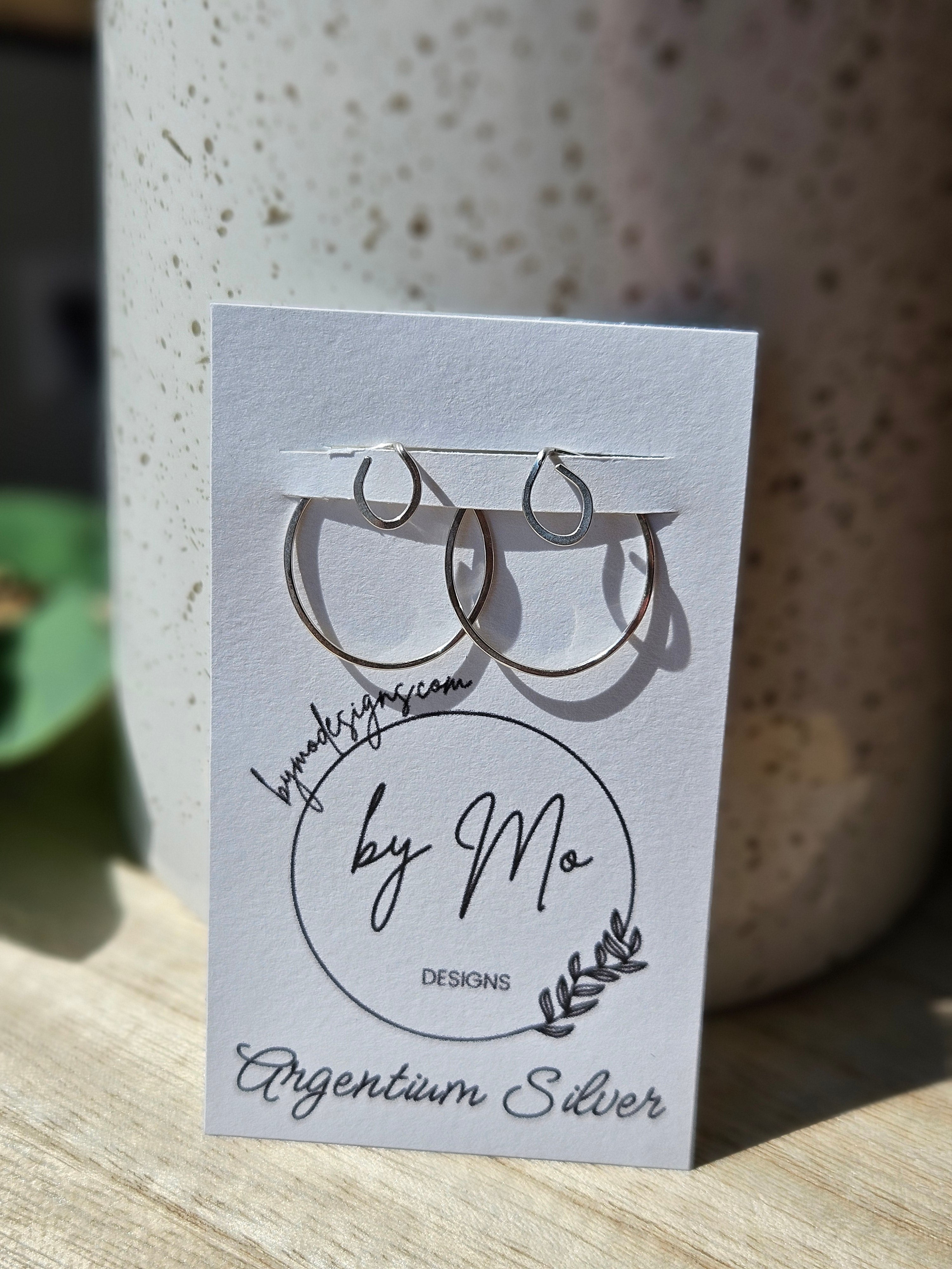 Argentium Silver Tear Drop Ear Jacket