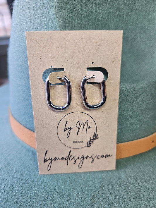 Silver Hoops