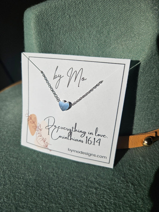 In Love Silver Heart Necklace