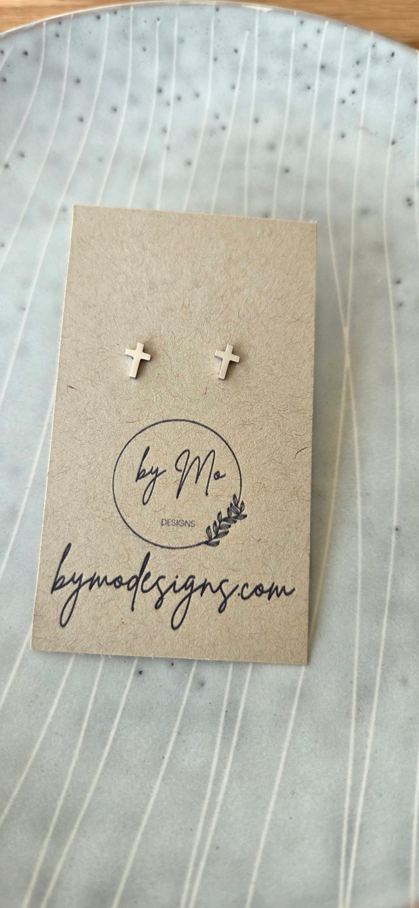 Faith Cross Stud Earrings  | By Mo Designs