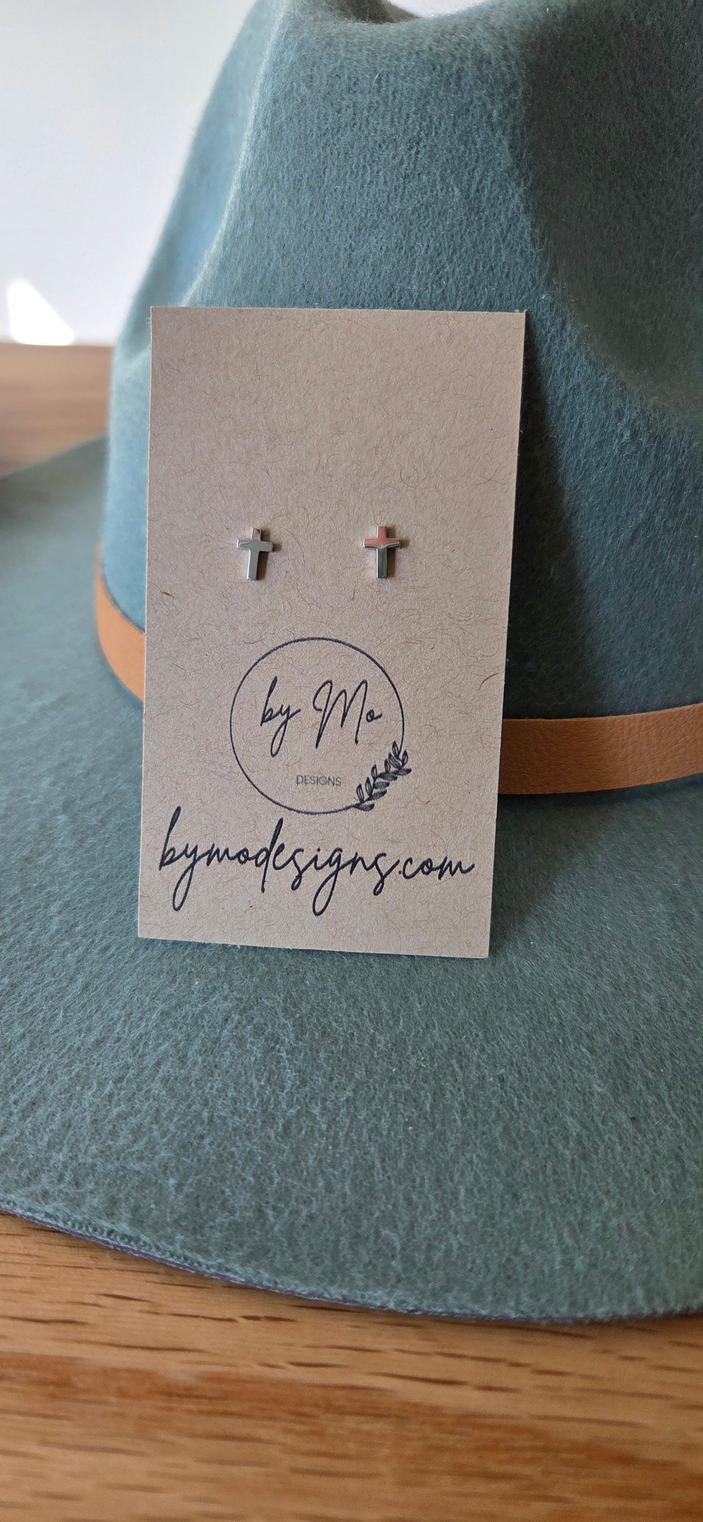 Faith Cross Stud Earrings  | By Mo Designs