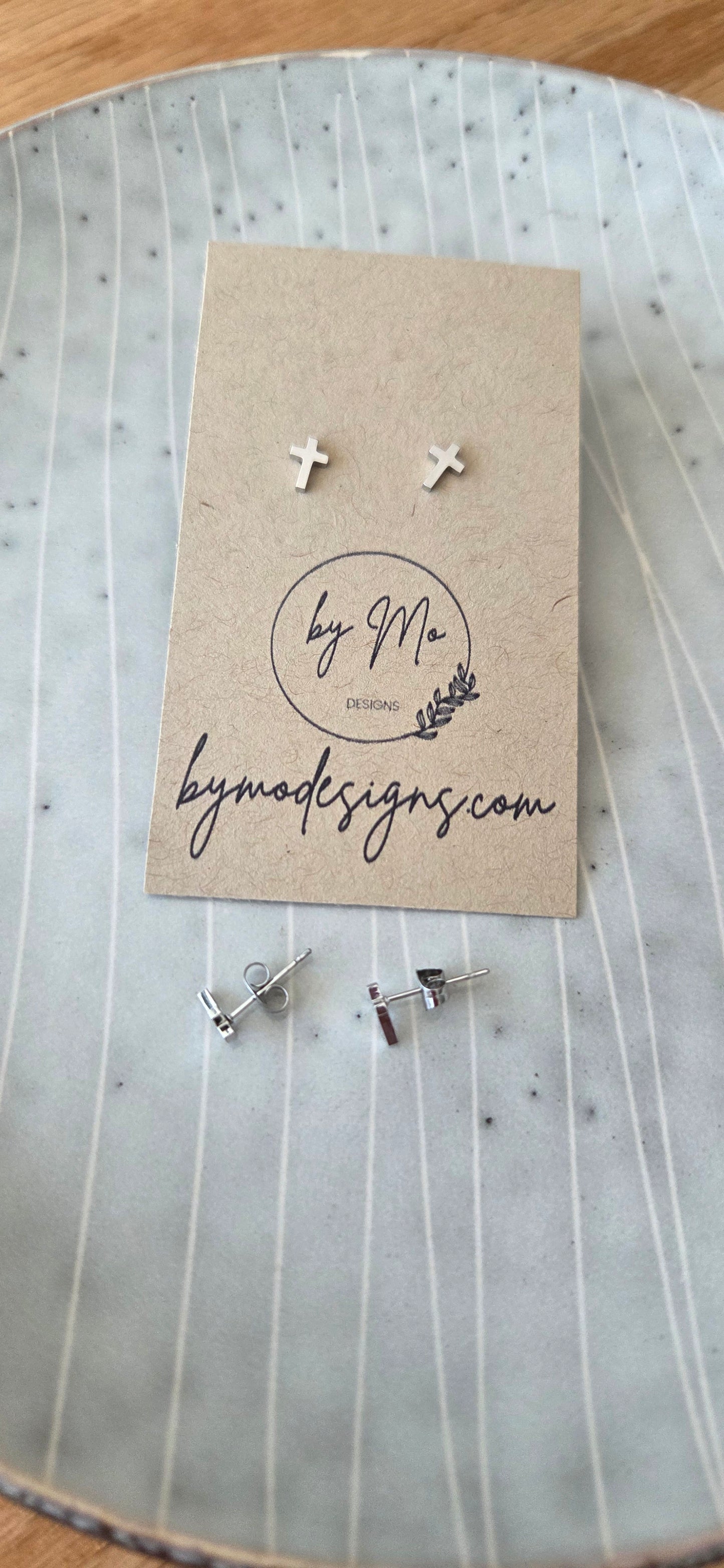Faith Cross Stud Earrings  | By Mo Designs