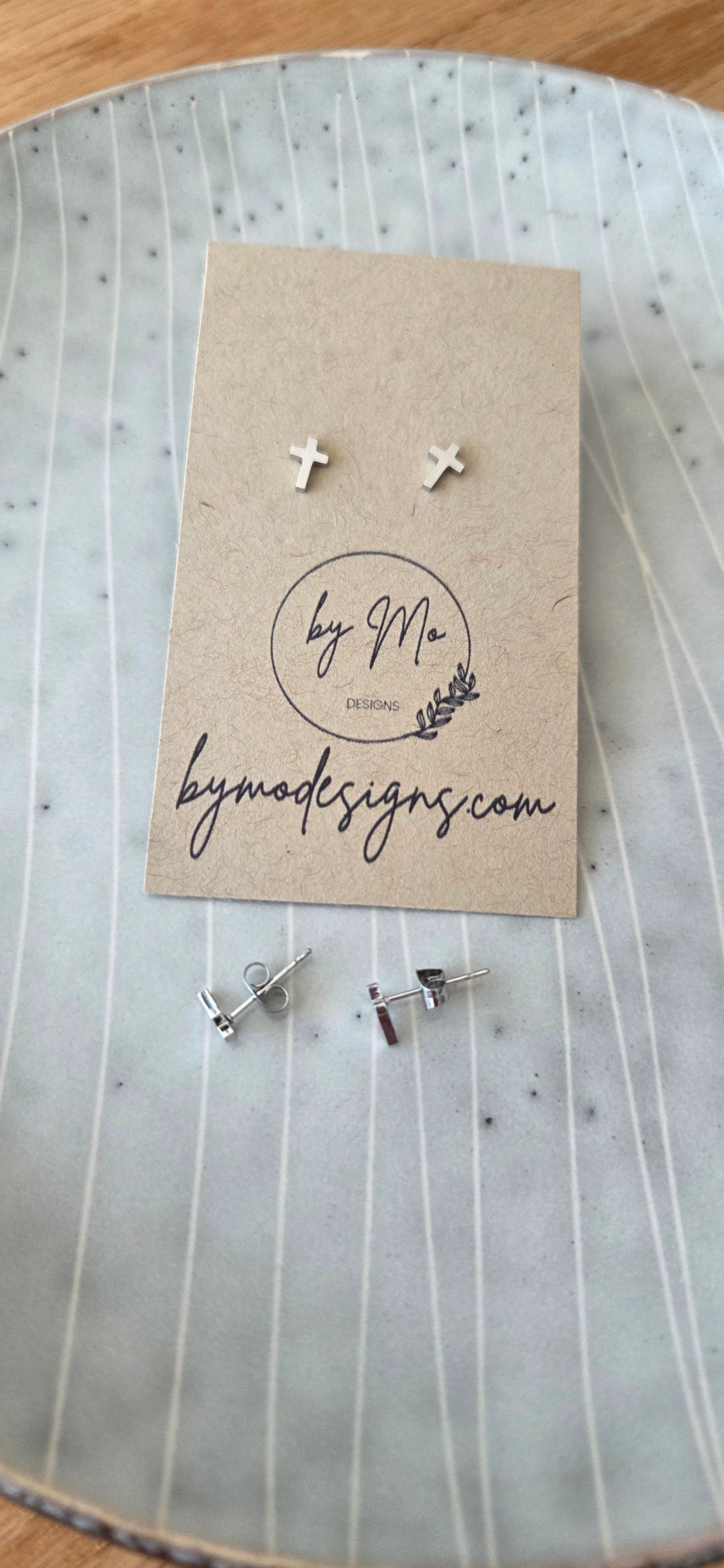 Faith Cross Stud Earrings  | By Mo Designs
