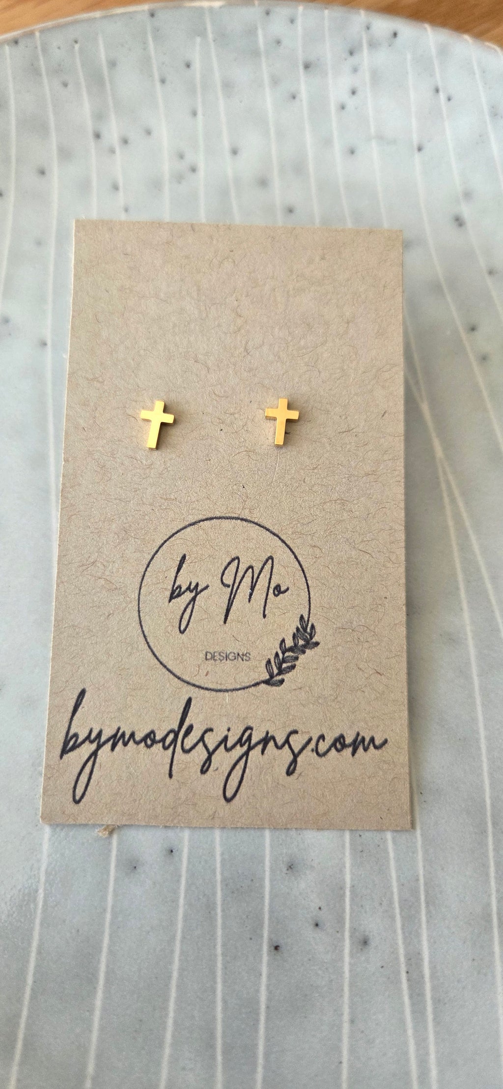 Faith Cross Stud Earrings  | By Mo Designs
