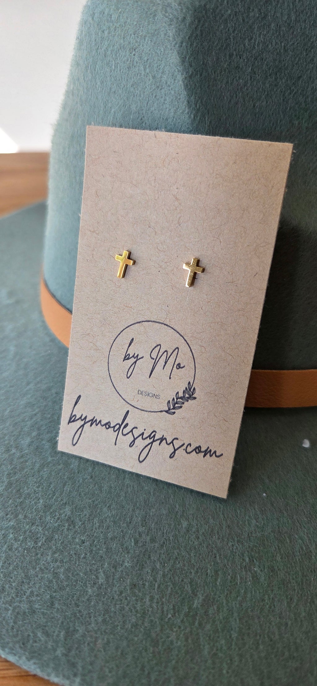 Faith Cross Stud Earrings  | By Mo Designs