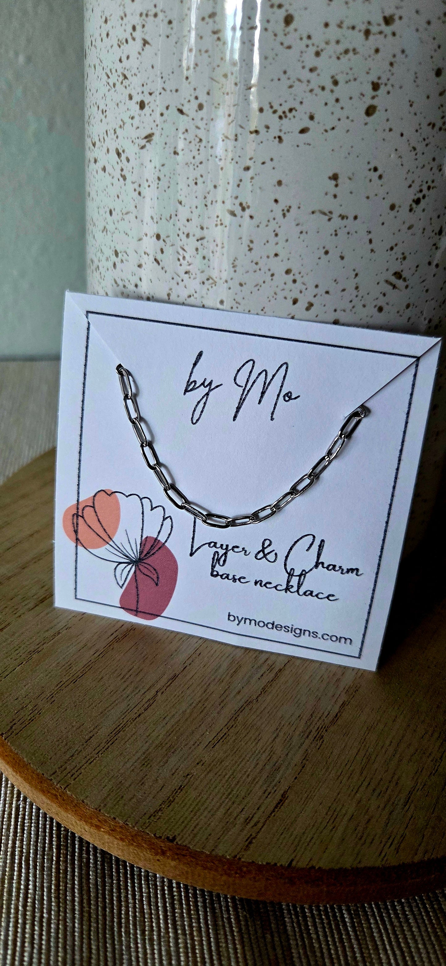 Small Paperclip Chain Necklace – Stainless Steel, Adjustable 16–18 Inches