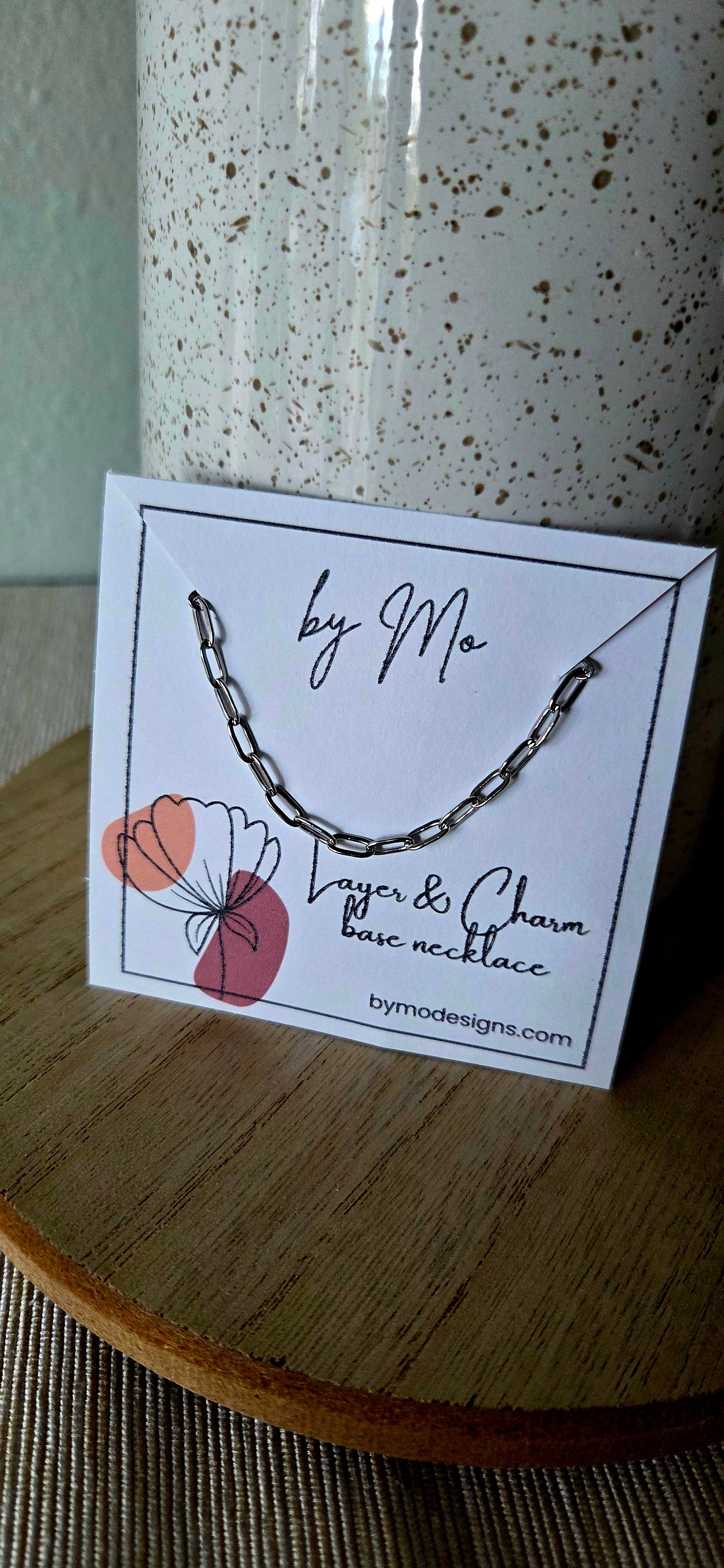 Small Paperclip Chain Necklace – Stainless Steel, Adjustable 16–18 Inches
