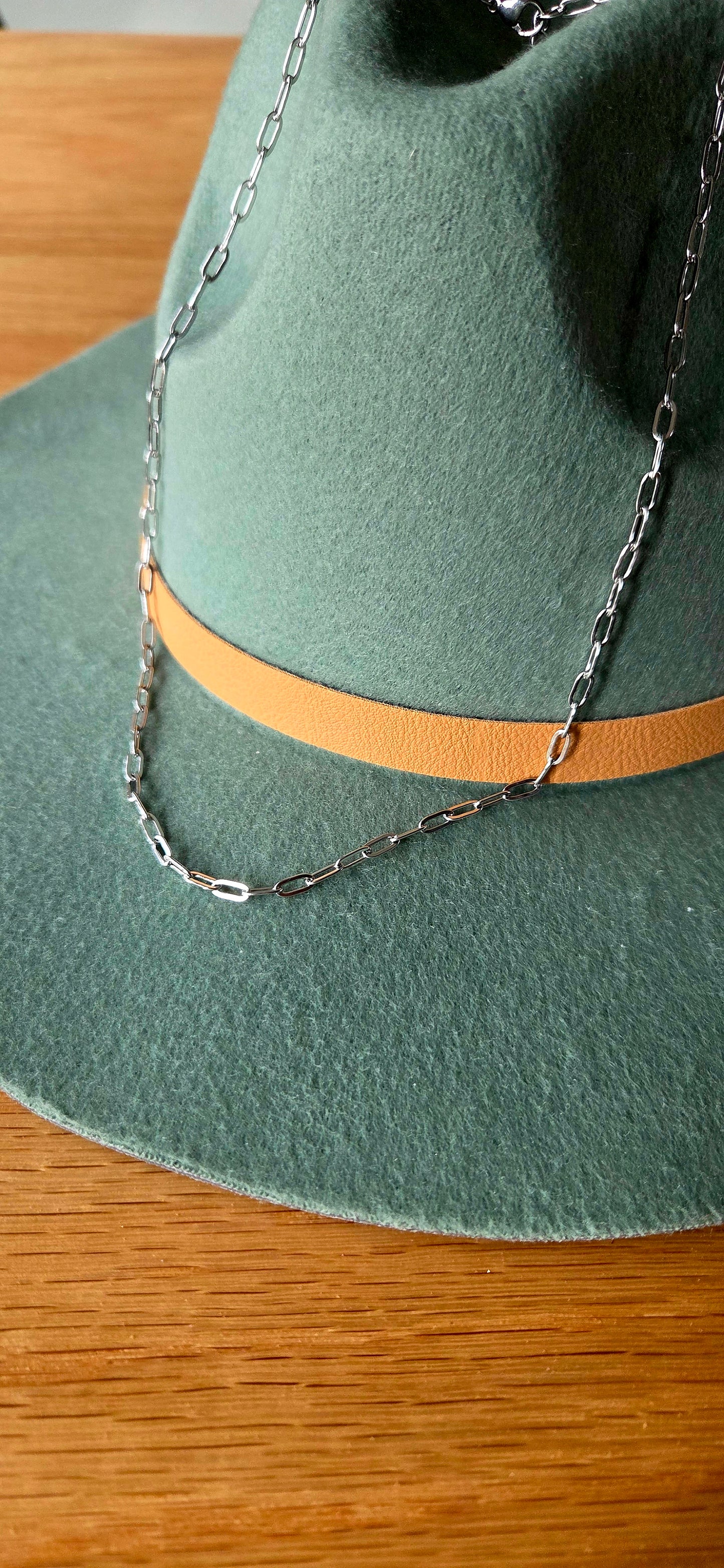 Small Paperclip Chain Necklace – Stainless Steel, Adjustable 16–18 Inches