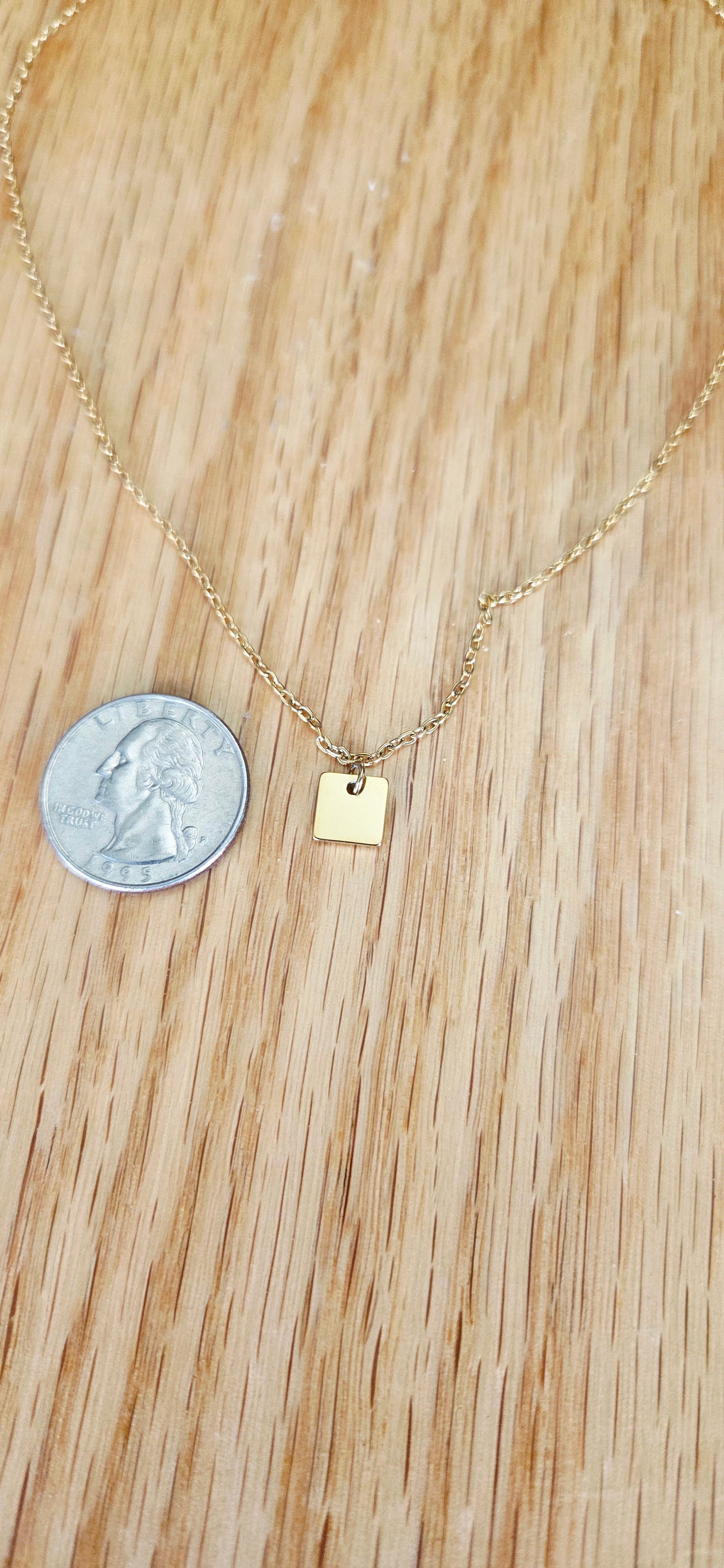 Mini Cross Necklace – Engraved Faith Pendant
