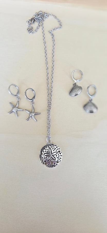 Coastal Starfish Hoop Earrings