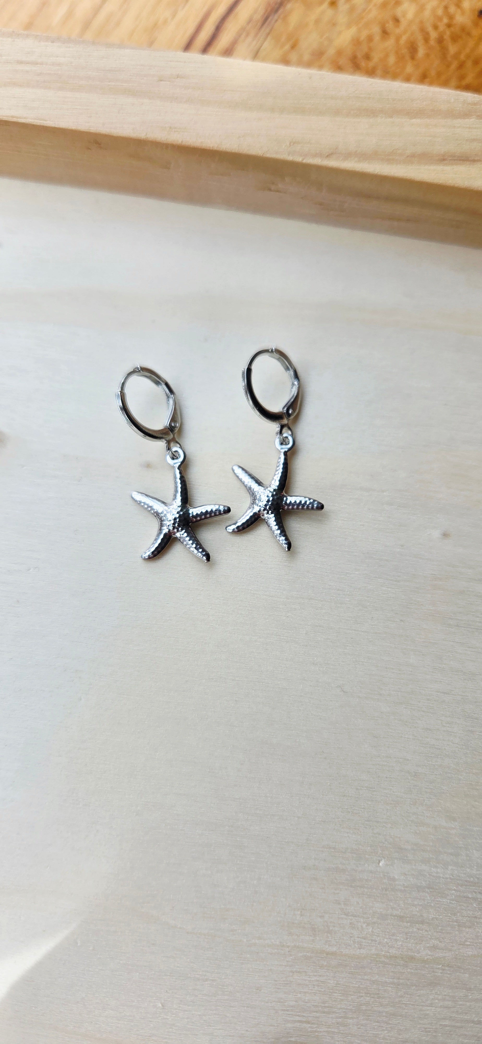 Coastal Starfish Hoop Earrings