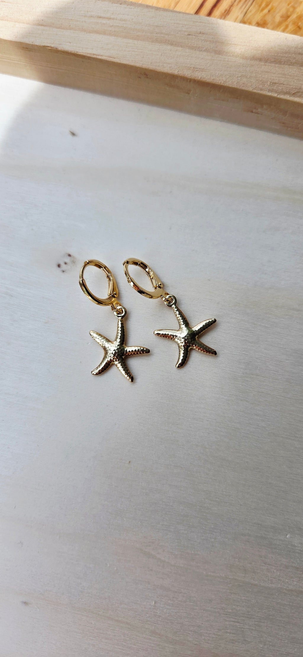 Coastal Starfish Hoop Earrings