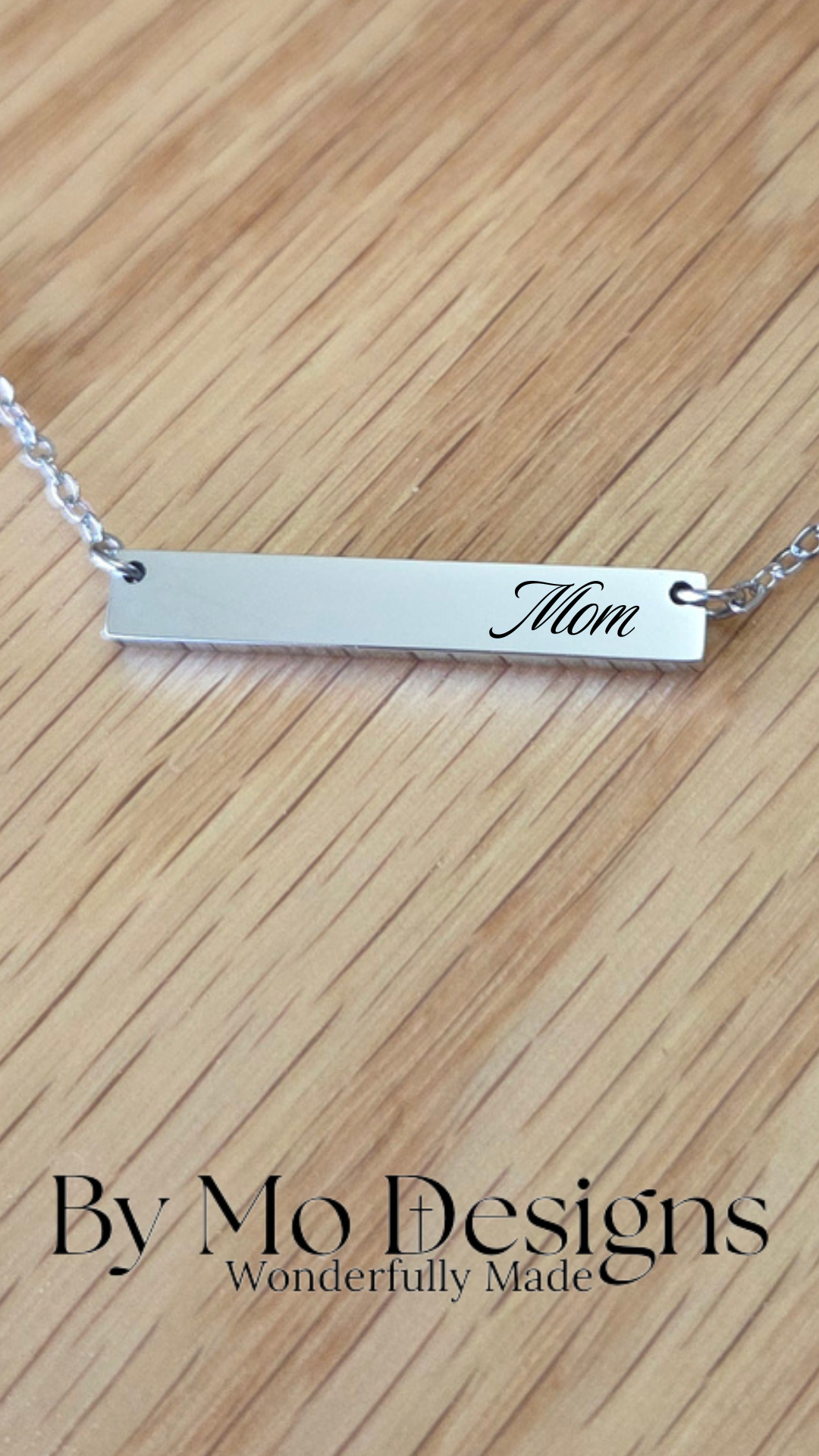 Side-Aligned Name Bar Necklace