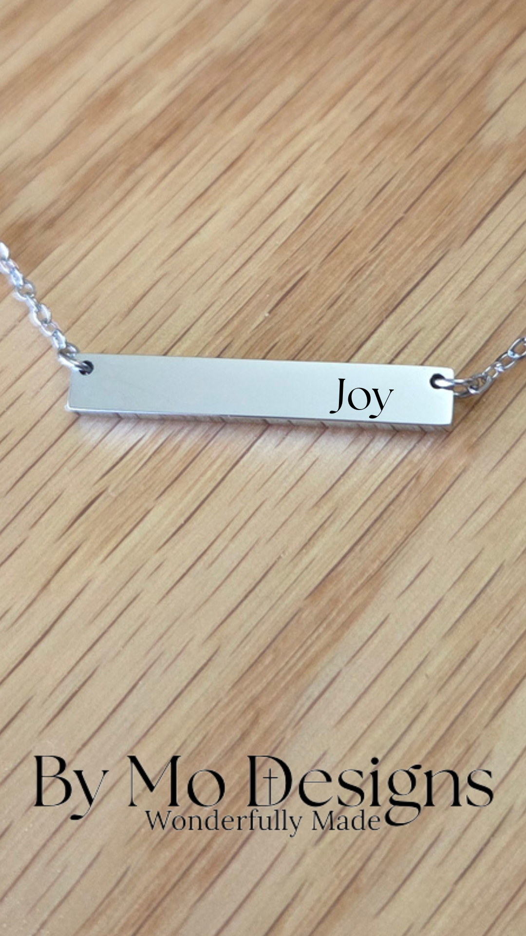 Side-Aligned Name Bar Necklace