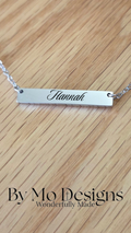 Personalized Centered Name Bar Necklace