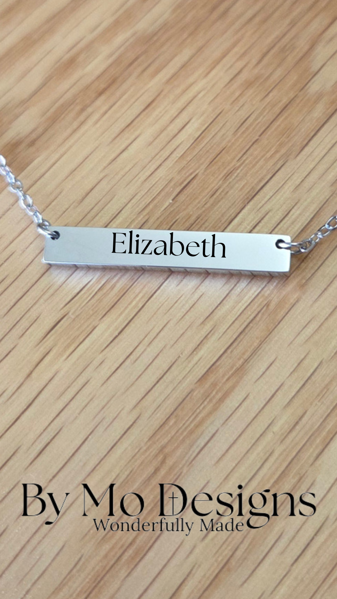 Personalized Centered Name Bar Necklace