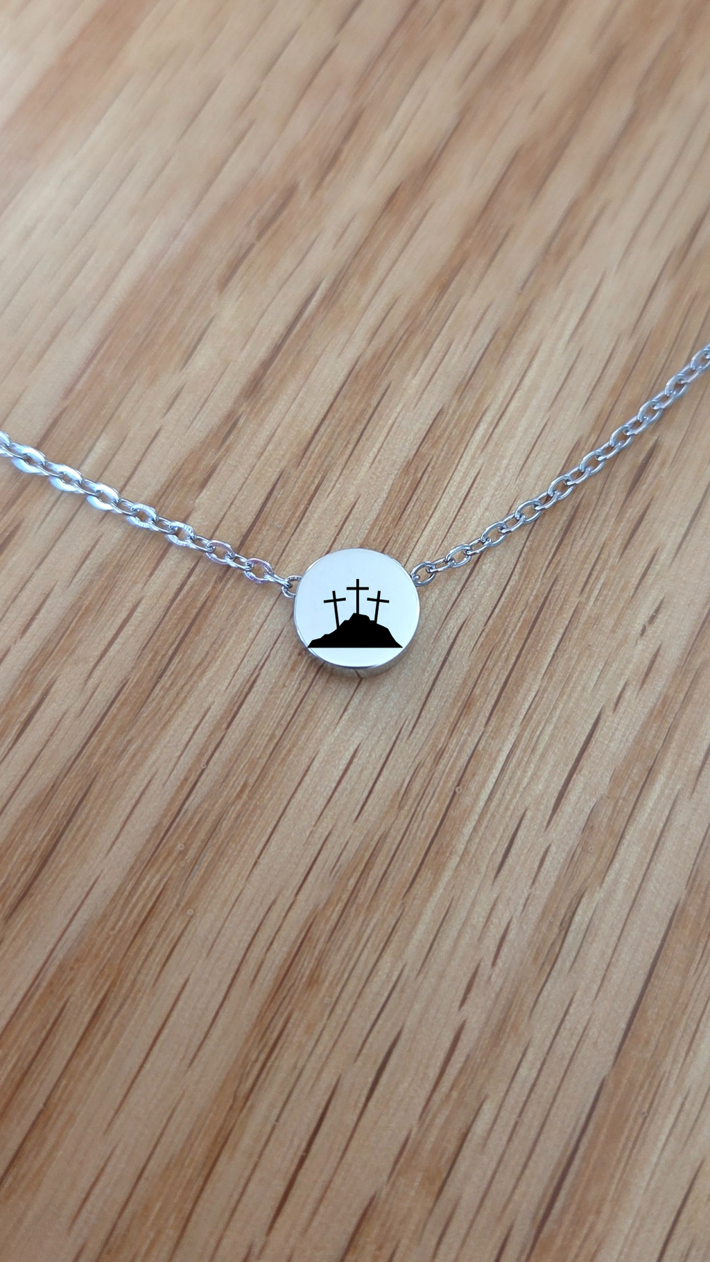 Mini Beaded 3 Cross Necklace
