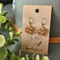 Holiday Gift Bow Earrings – 14K Gold Plated, Hypoallergenic | Festive Bow Dangle Earrings in Ruby, Green, Gold & Silver