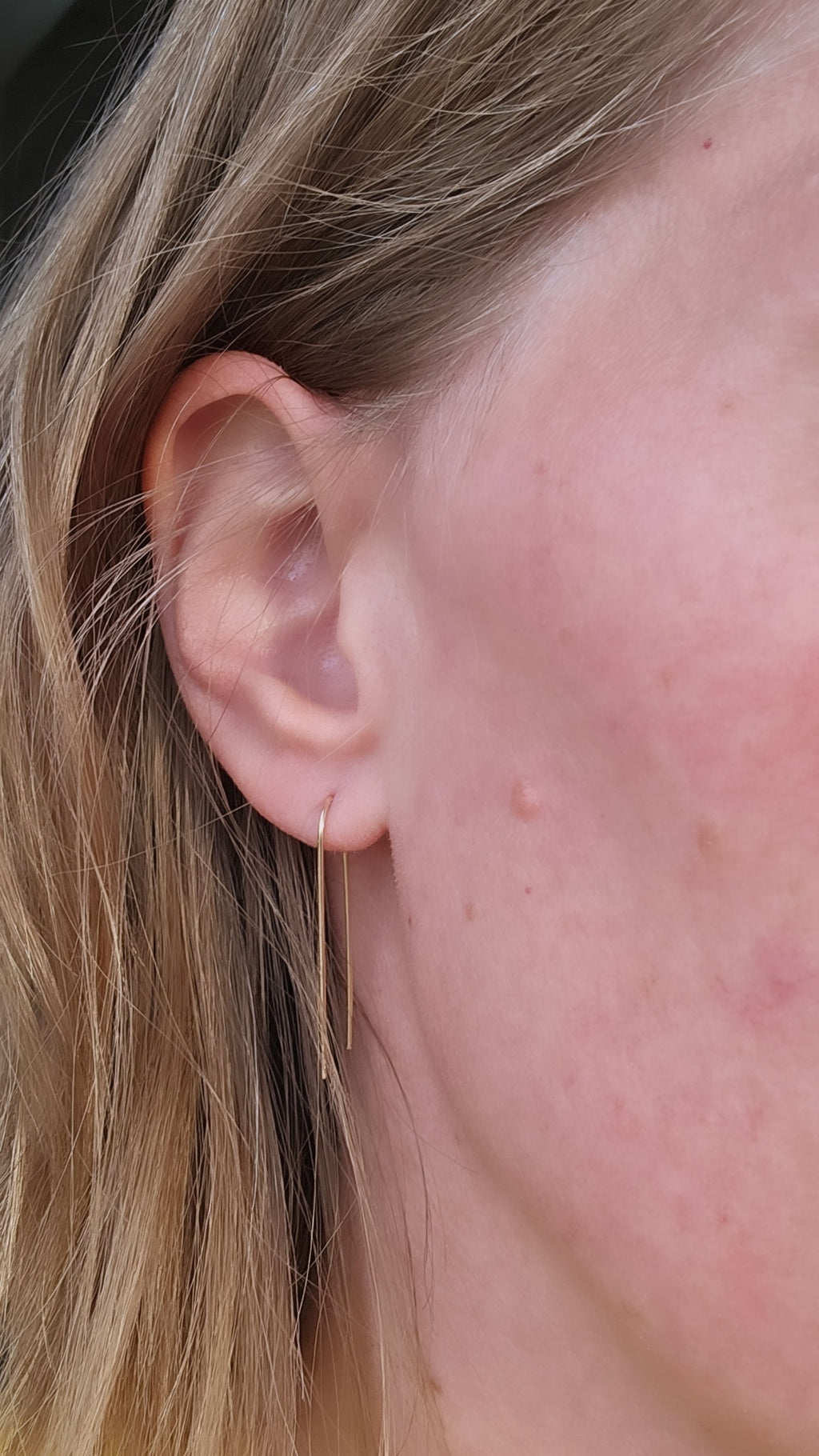 Gold-Filled Pin Threader Earring
