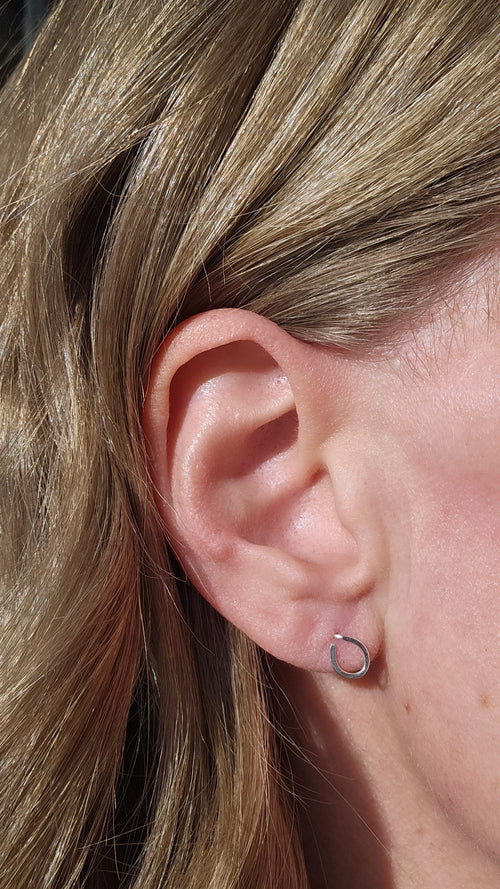 Argentium Silver Teardrop Studs