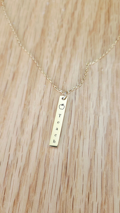 Teacher Bar Necklace