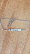 Personalized Cross Engraved Bar Bracelet