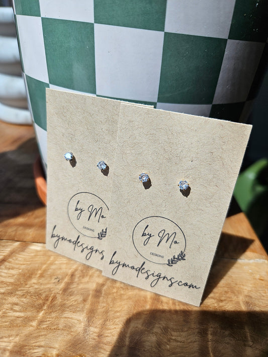 Diamond Flat Back Studs
