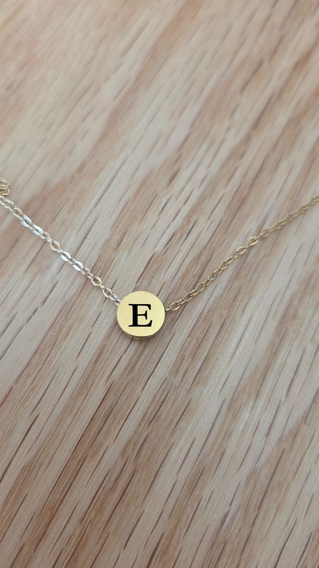 Personalized Initial Disc Necklace