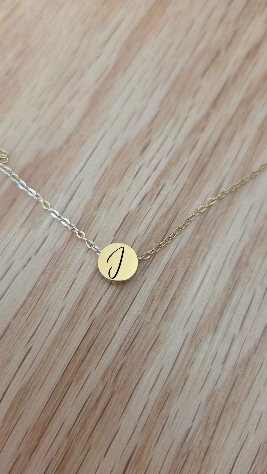 Personalized Initial Disc Necklace