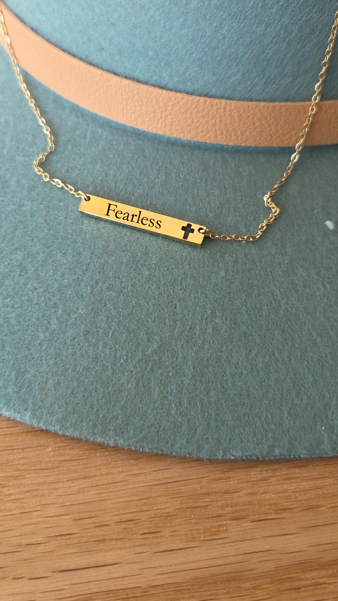 Personalized Cross Engraved Bar Bracelet