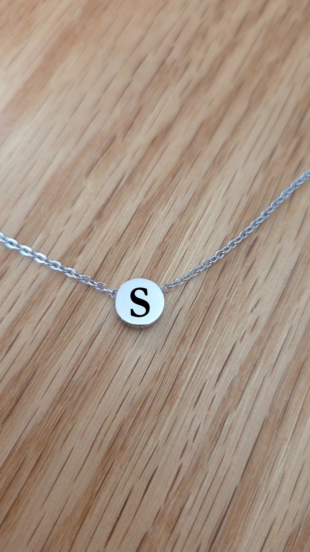 Personalized Initial Disc Necklace
